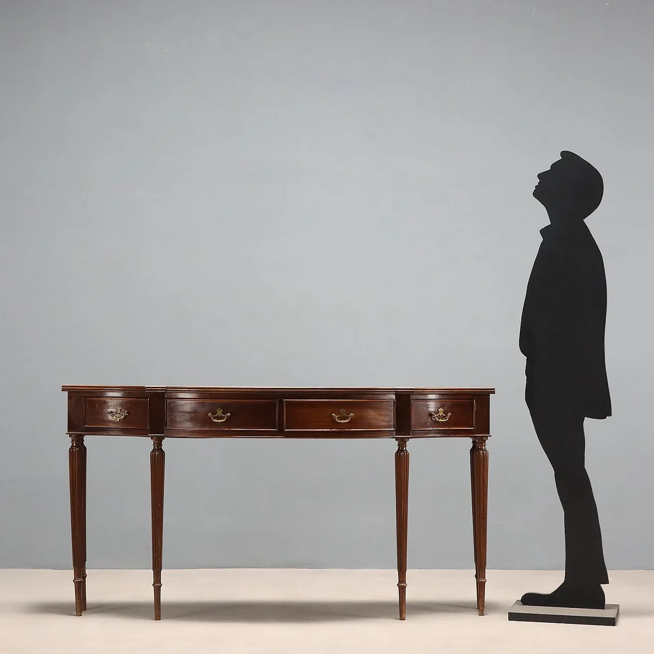 Consolle in legno di noce, anni '60 3