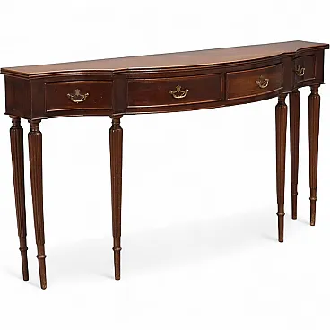 Consolle in legno di noce, anni '60