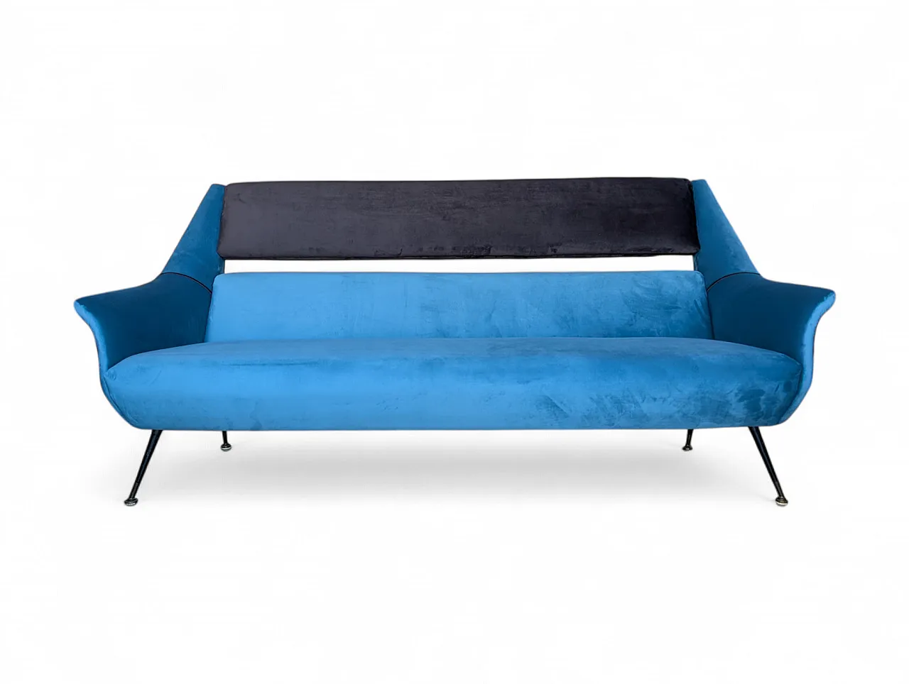 Restored velvet sofa from the 1960s 1