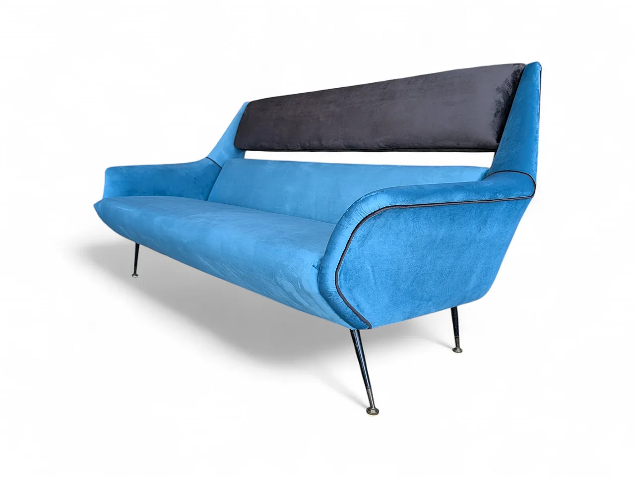 Restored velvet sofa from the 1960s 2