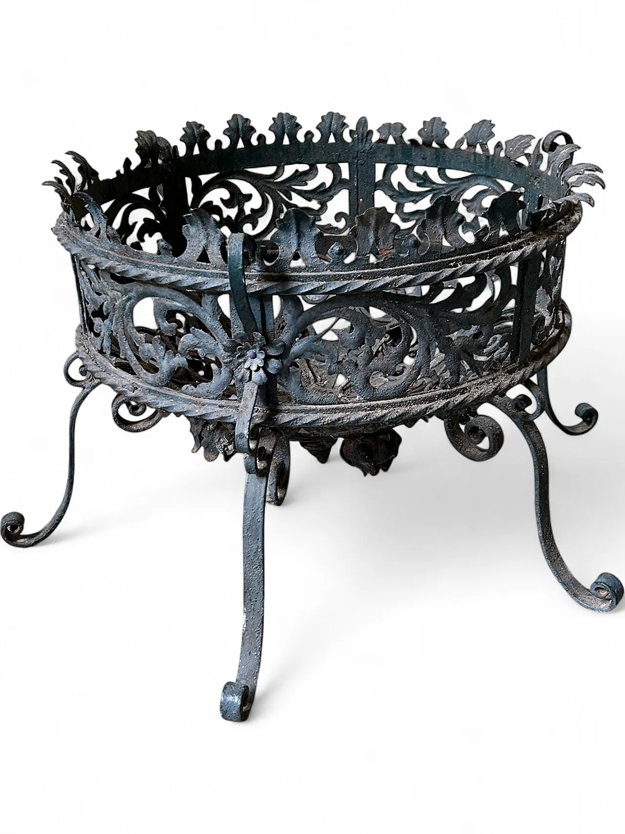 Fioriera francese in ferro battuto, inizio '900 8