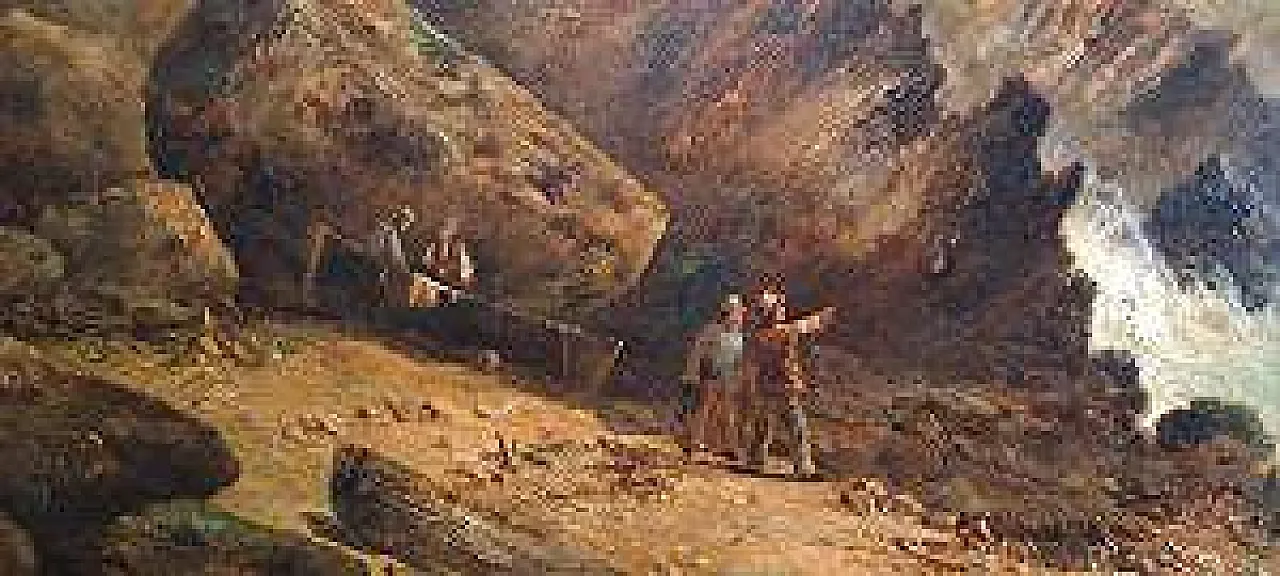 Naufragio sulla costa della Cornovaglia, olio su tela, '800 4