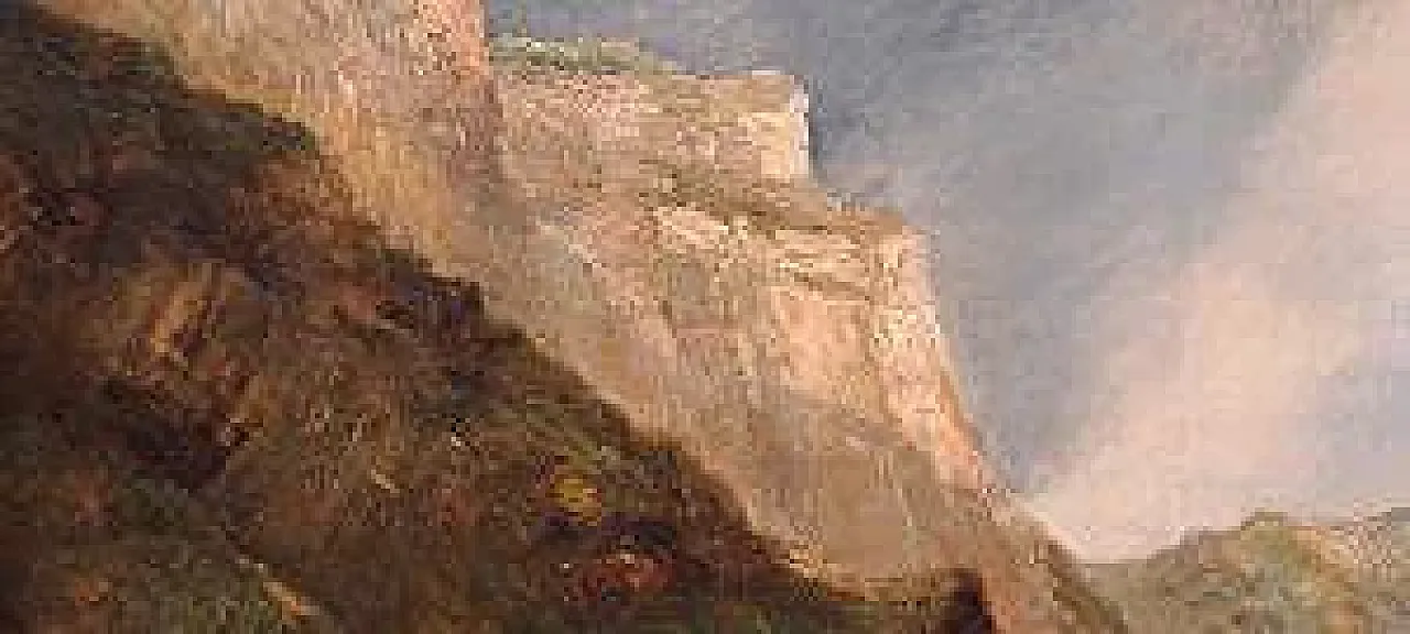 Naufragio sulla costa della Cornovaglia, olio su tela, '800 6