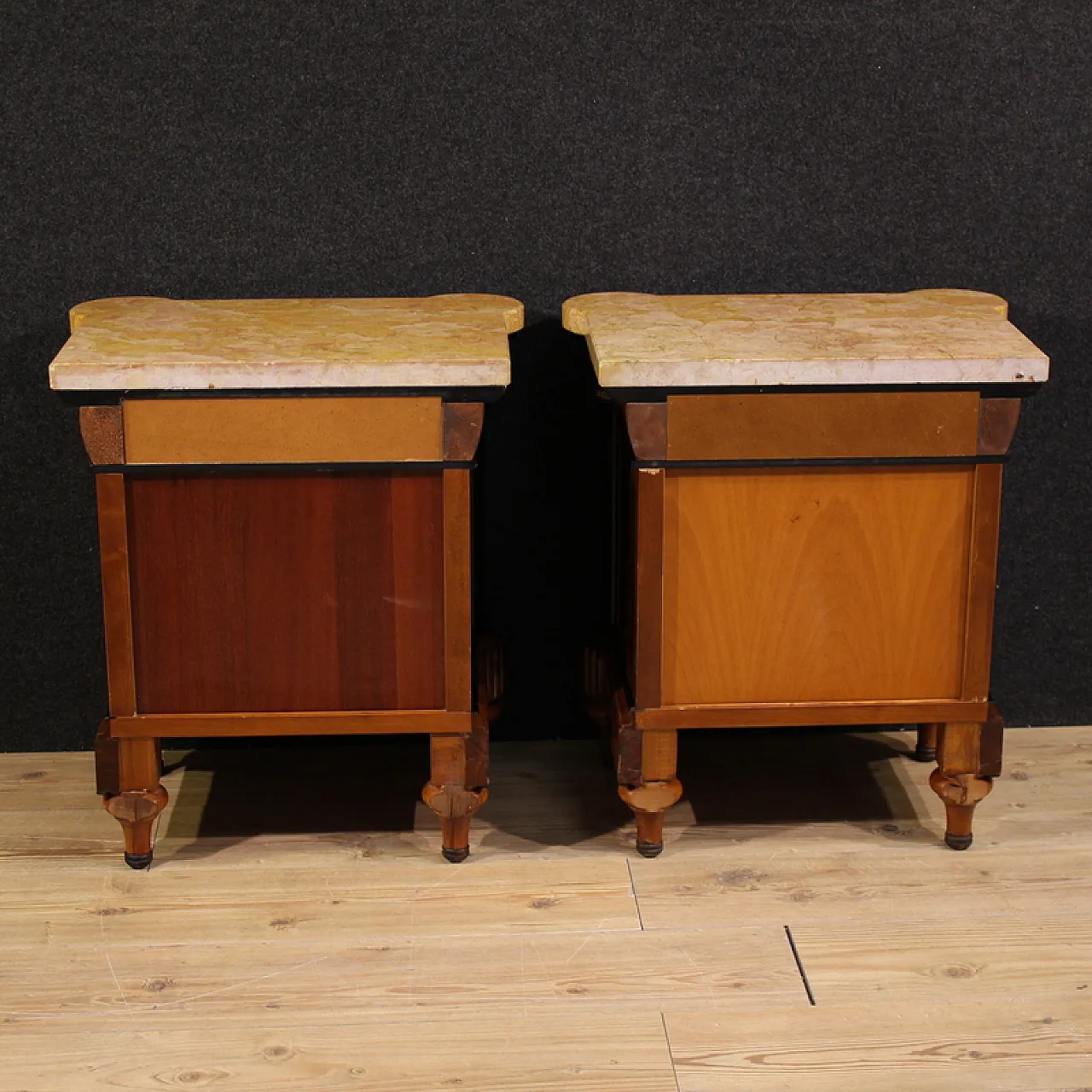 Pair of Italian bedside tables, 20th century 9