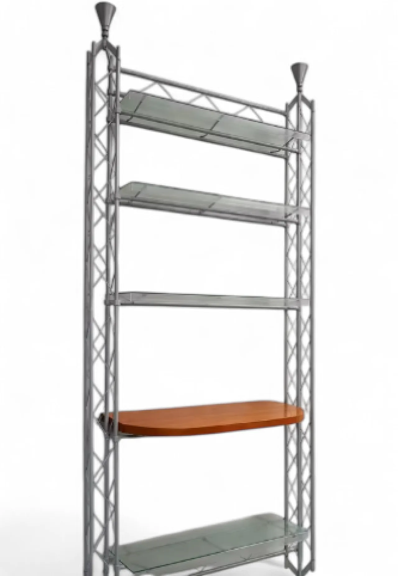 Abracadabra bookcase in wood and metal, 20th century 3