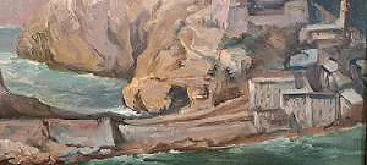 Veduta di Porto Venere di Giuseppe Caselli, olio su tela, anni '40 4