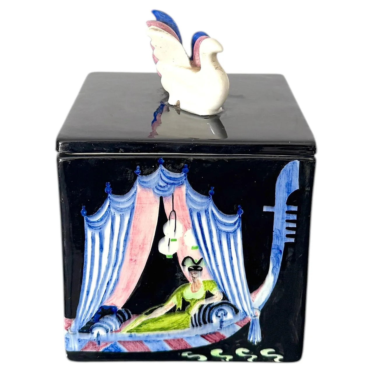 Night view of Venice by Gigi Chessa for Lenci, 1930s 1