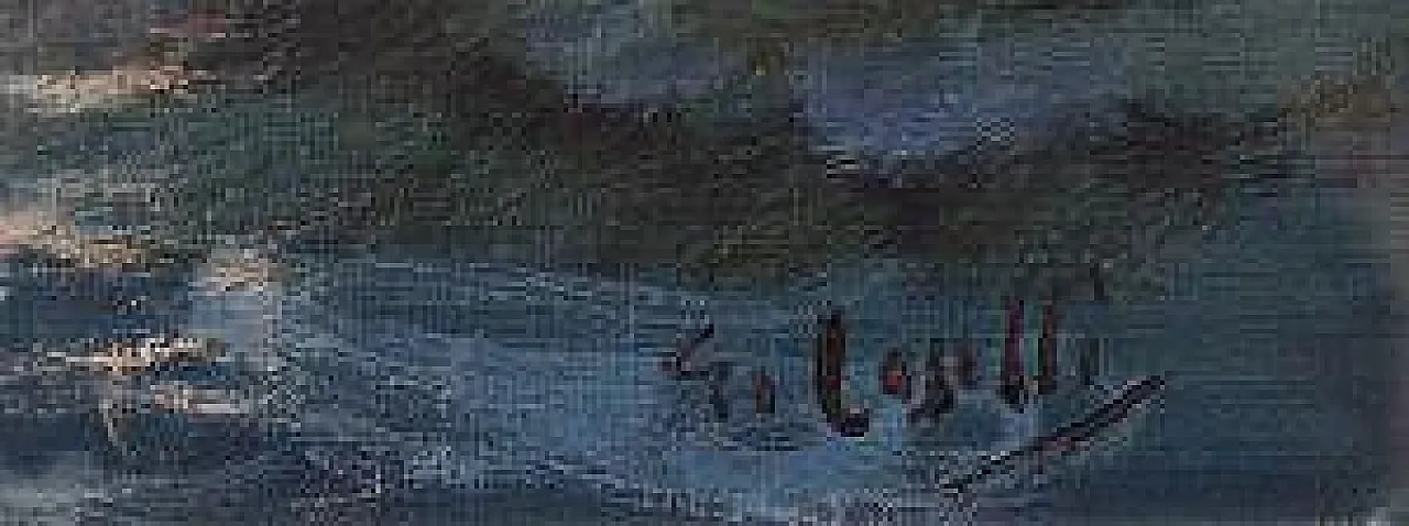 Notturno di Giuseppe Caselli, olio su tela, anni '50 5