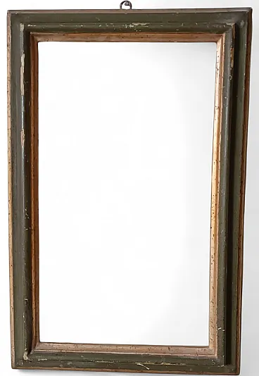 Lacquered wooden frame with gold edges, 18th century