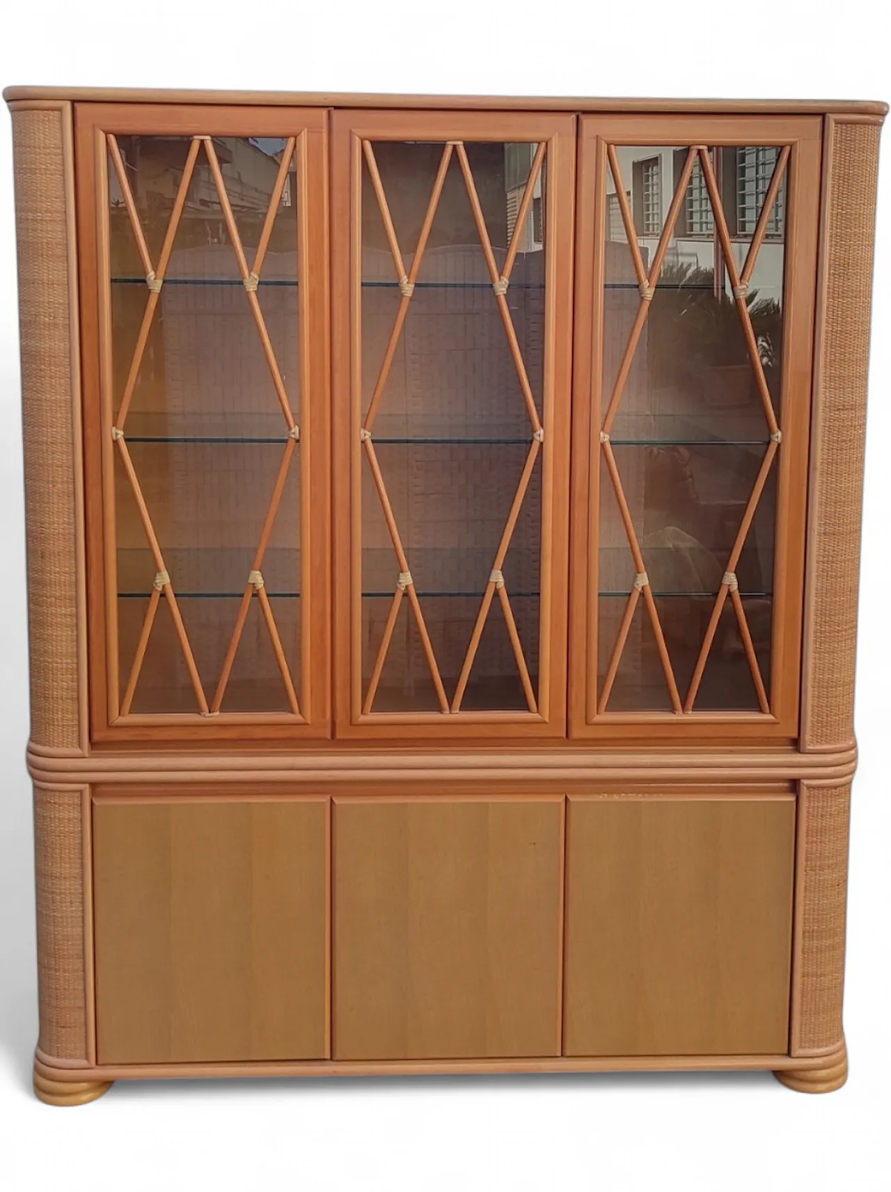Credenza in legno di bambù Roberti Rattan, anni '60 18