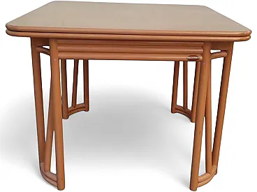 Bamboo wood table by Roberti Rattan, 1960s