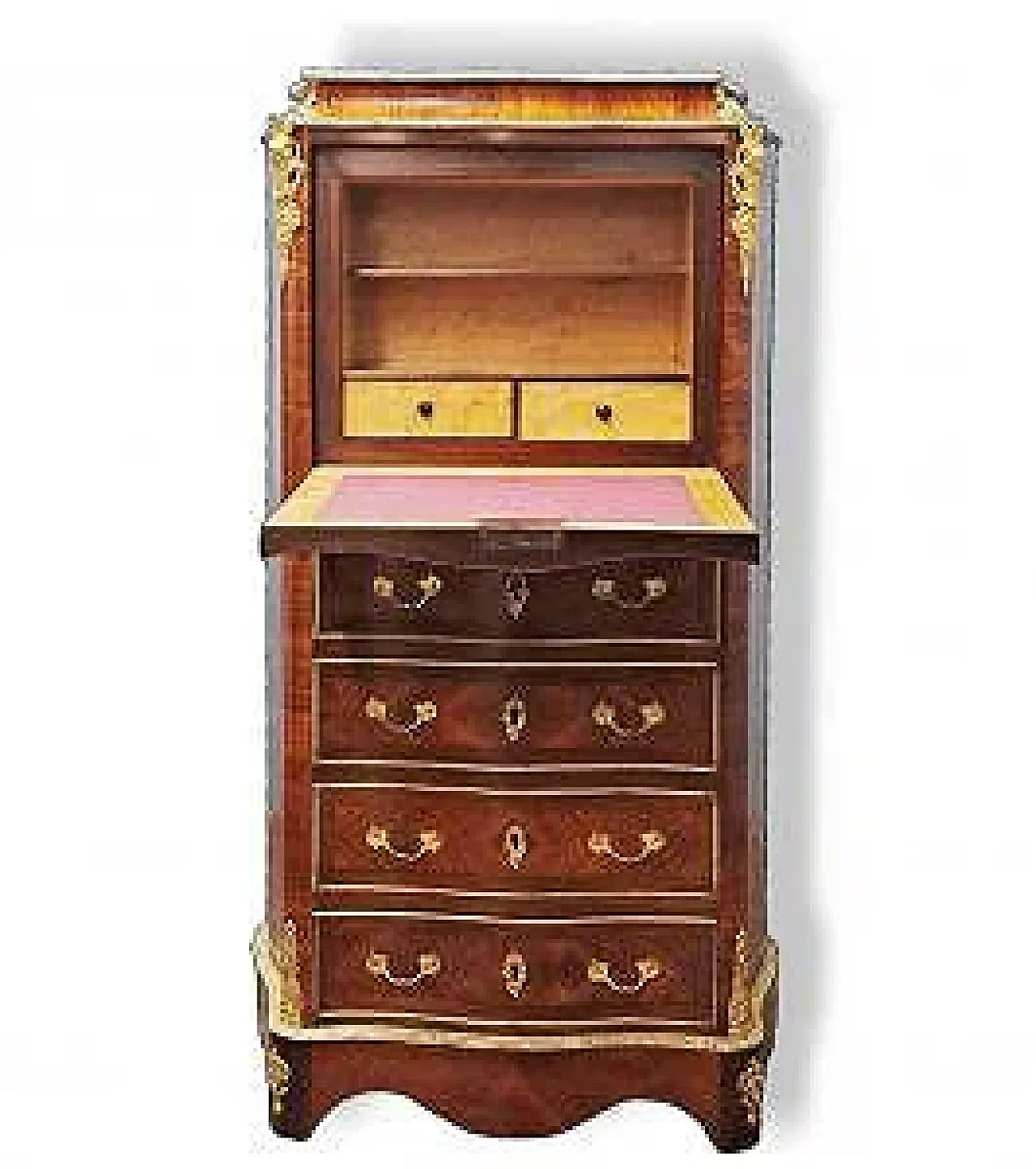 Secrétaire Napoleone III in bois de rose e palissandro, '800 2