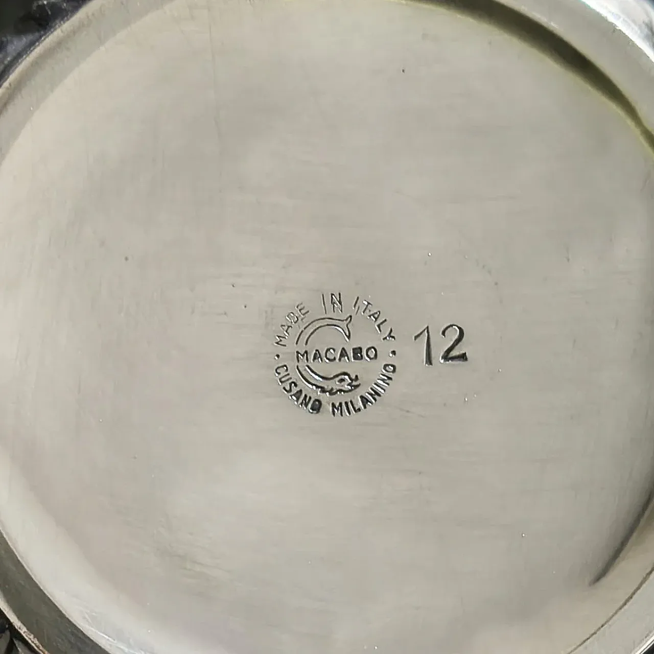 Aldo Tura for Macabo stainless steel cocktail shaker, 1950s 7