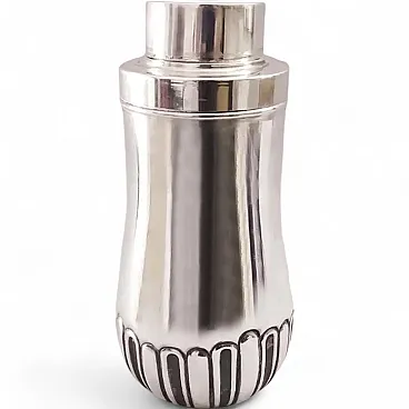 Aldo Tura for Macabo stainless steel cocktail shaker, 1950s