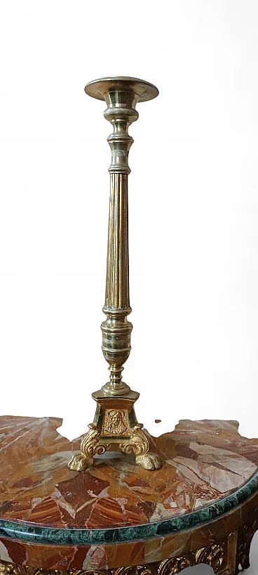 Candeliere in bronzo dorato, fine '800