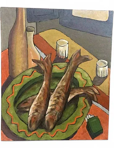 Sill life by Franco Prayer, oil on canvas, 20th century