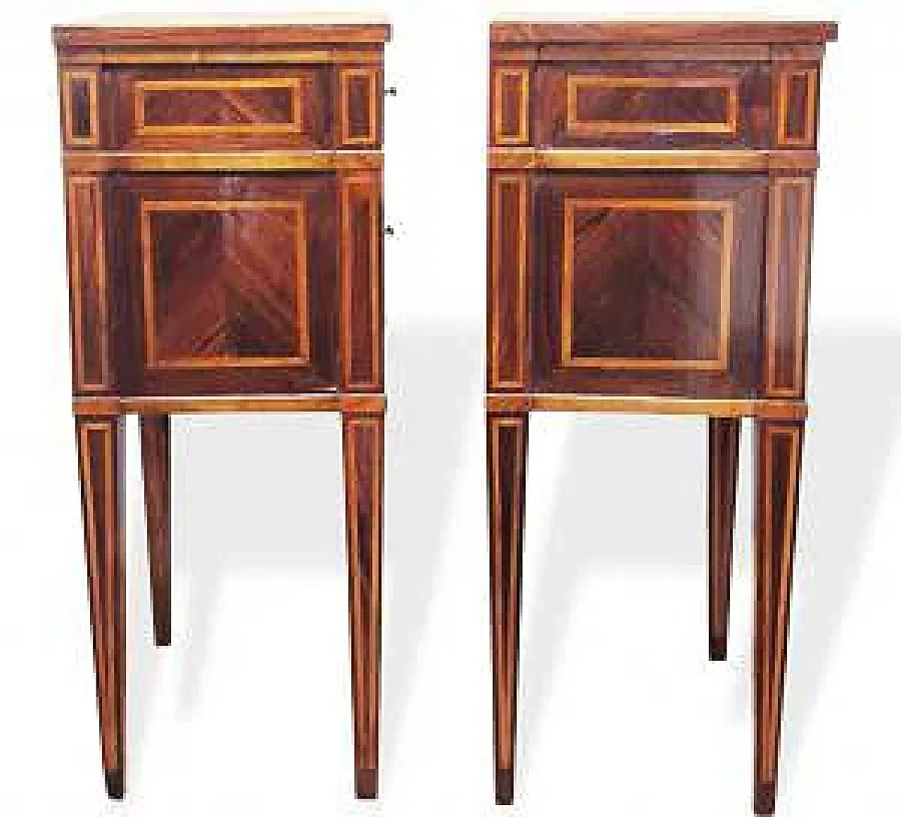 Coppia di comodini in stile Luigi XVI in legno, '700 4