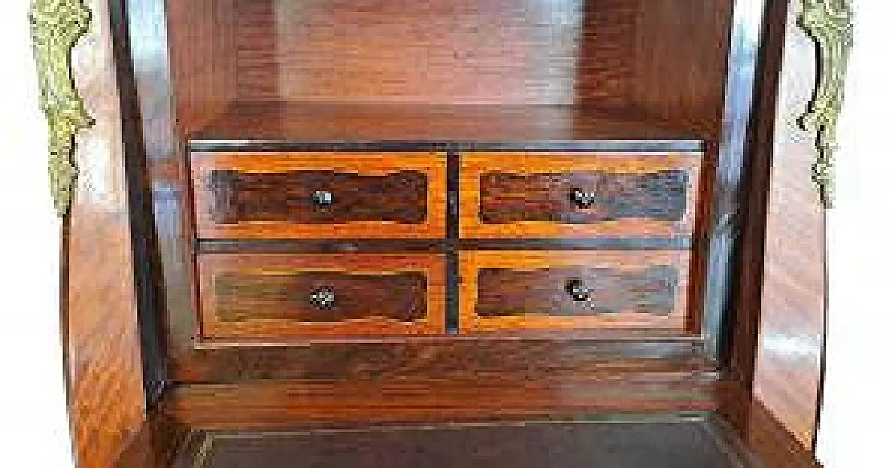 Secrétaire à abattant in stile Napoleone III in legno, '800 9