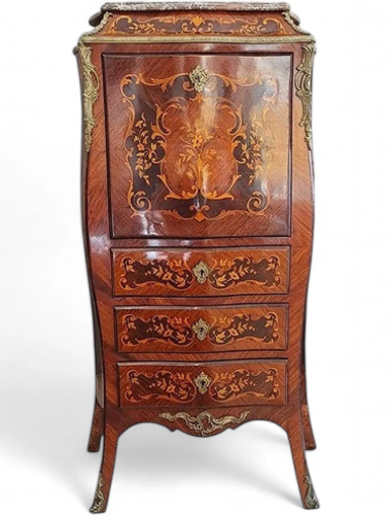 Secrétaire à abattant in stile Napoleone III in legno, '800 11