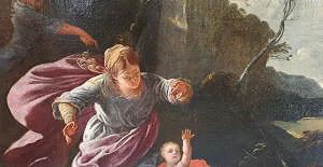 Il Riposo durante la Fuga in Egitto, olio su tela, '700 3