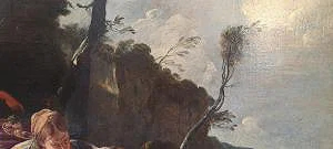 Il Riposo durante la Fuga in Egitto, olio su tela, '700 8