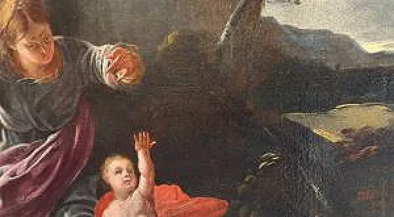 Il Riposo durante la Fuga in Egitto, olio su tela, '700 9