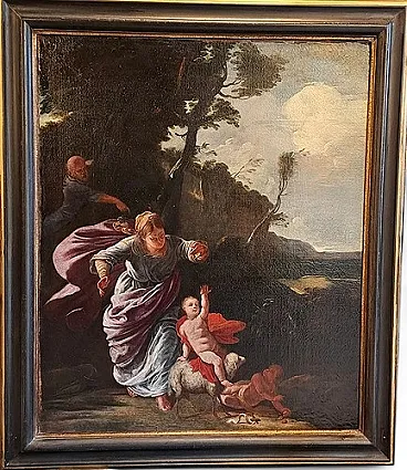 Il Riposo durante la Fuga in Egitto, olio su tela, '700