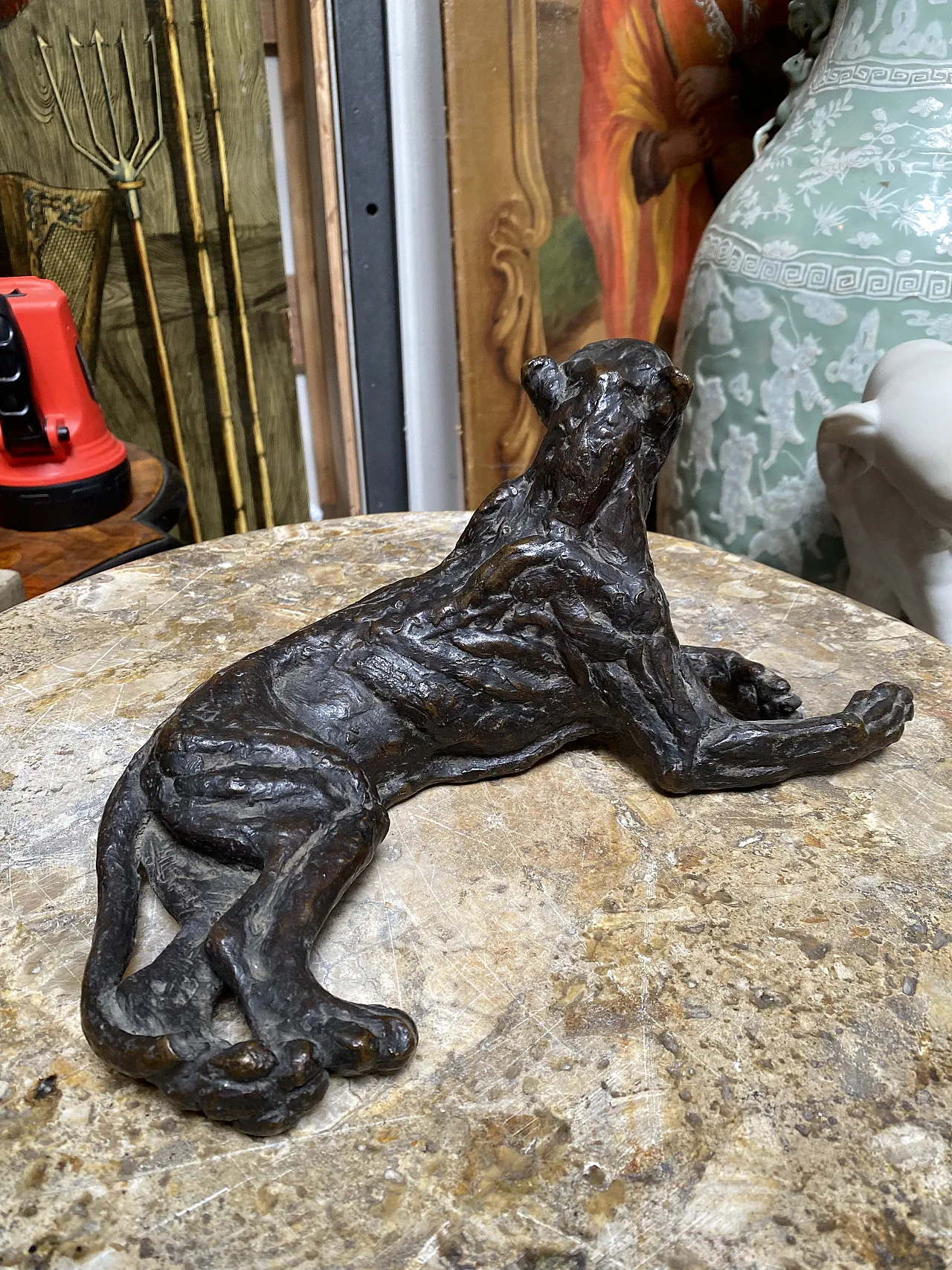 Modello in bronzo di pantera, ‘900 2