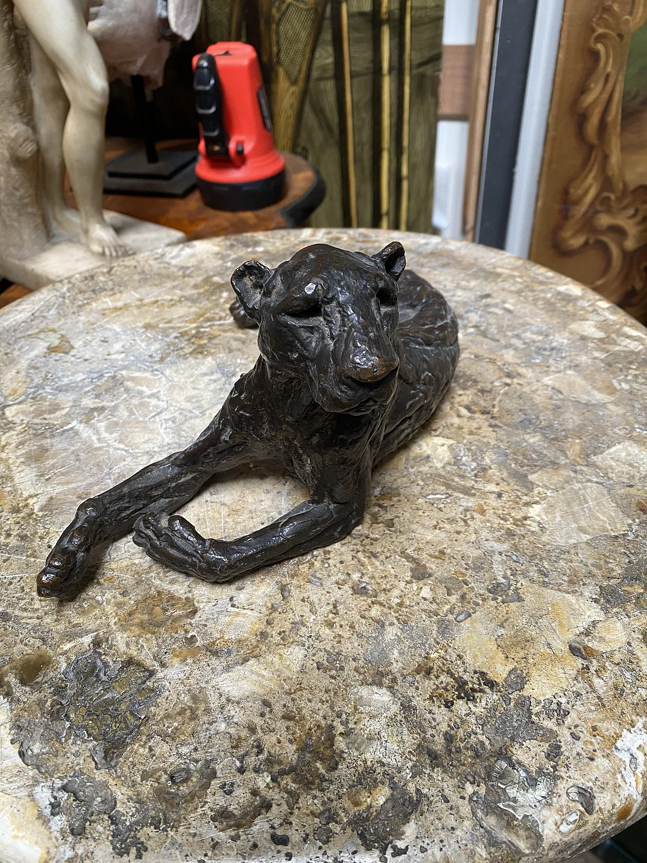 Modello in bronzo di pantera, ‘900 3