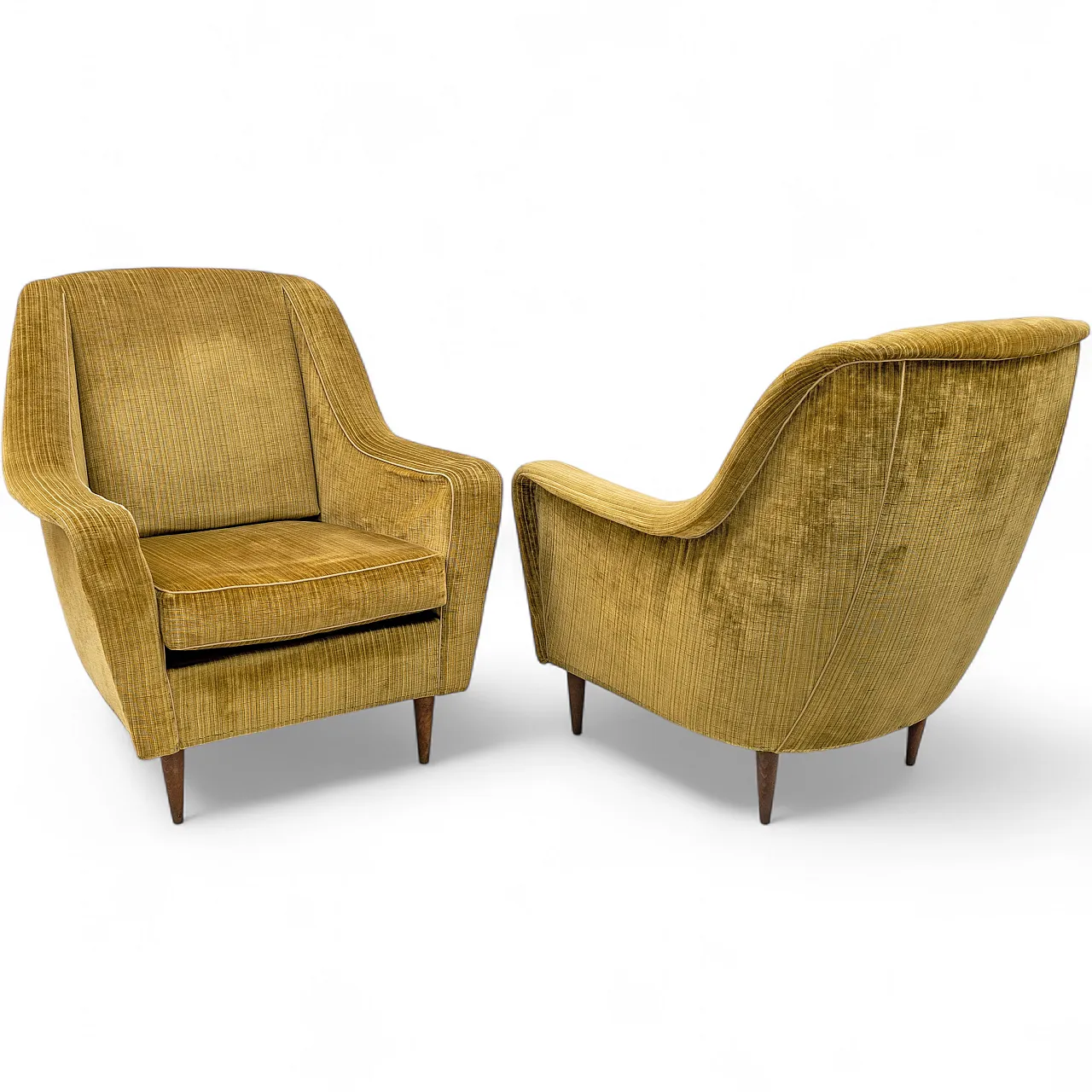 Pair of Mid-Century Modern Armchairs by Ico Parisi, 1950 9