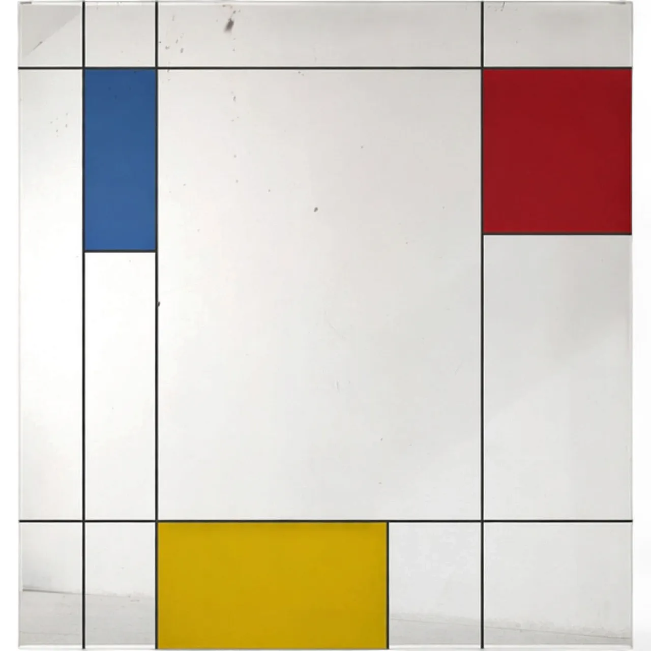 Specchio quadrato postmoderno Piet Mondrian per Rimadesio, anni '80 8