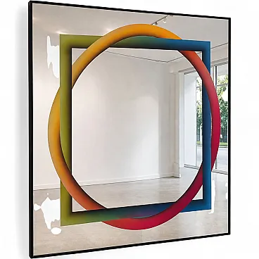 Specchio di Rogelio Polesello Morphos per Acerbis, anni '70