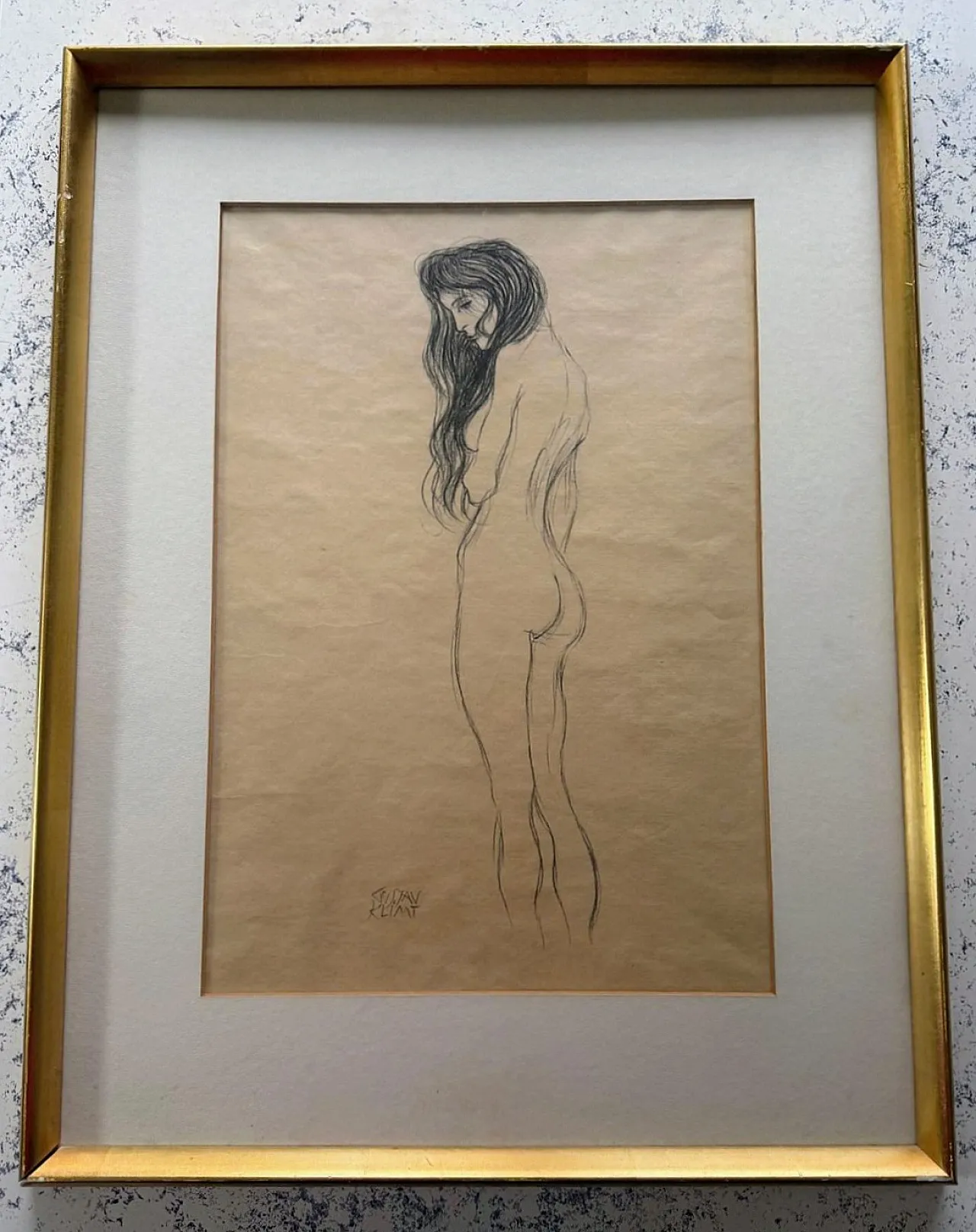 Nudo femminile in piedi, matita, firmato – Gustav Klimt 5