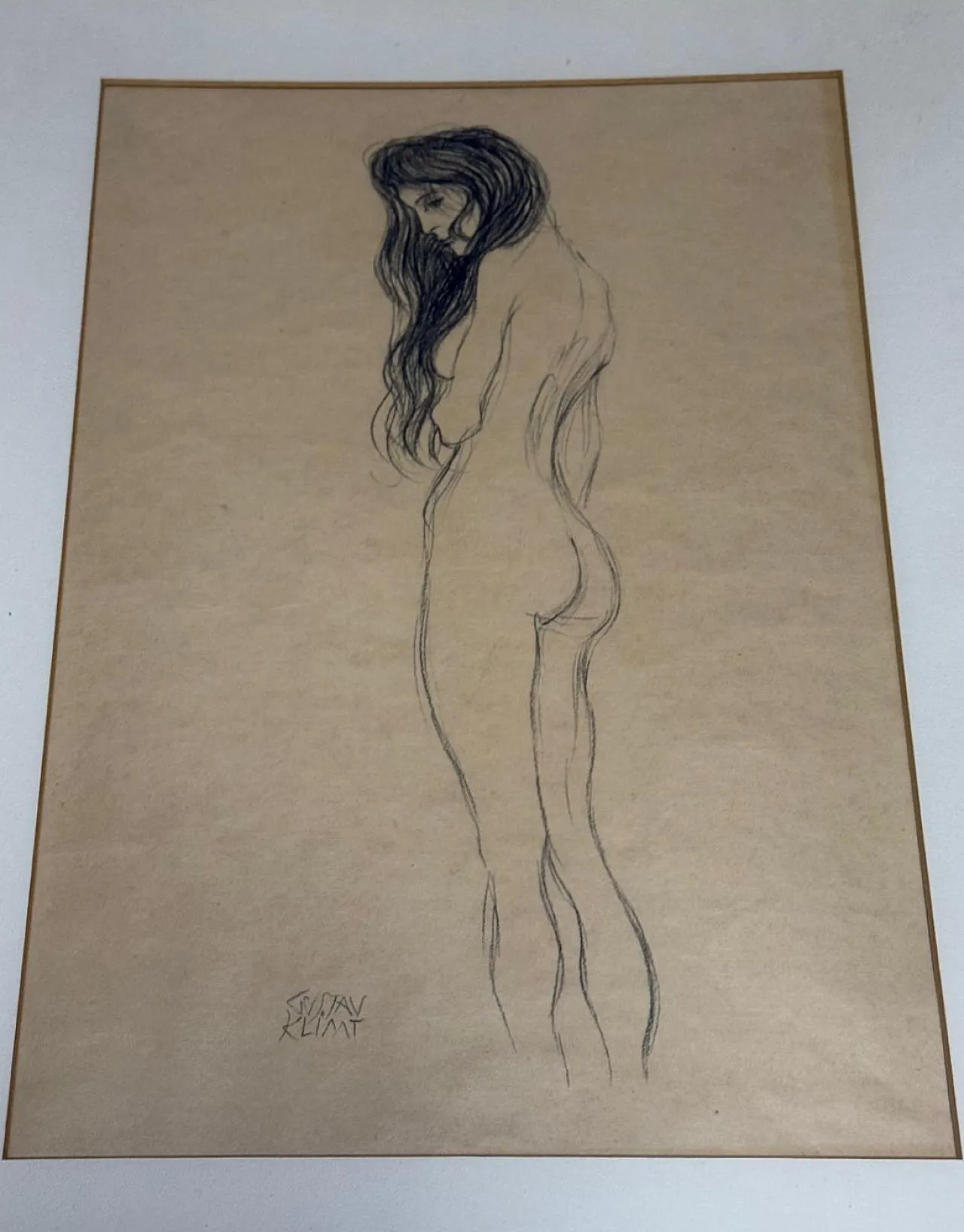 Nudo femminile in piedi, matita, firmato – Gustav Klimt 6
