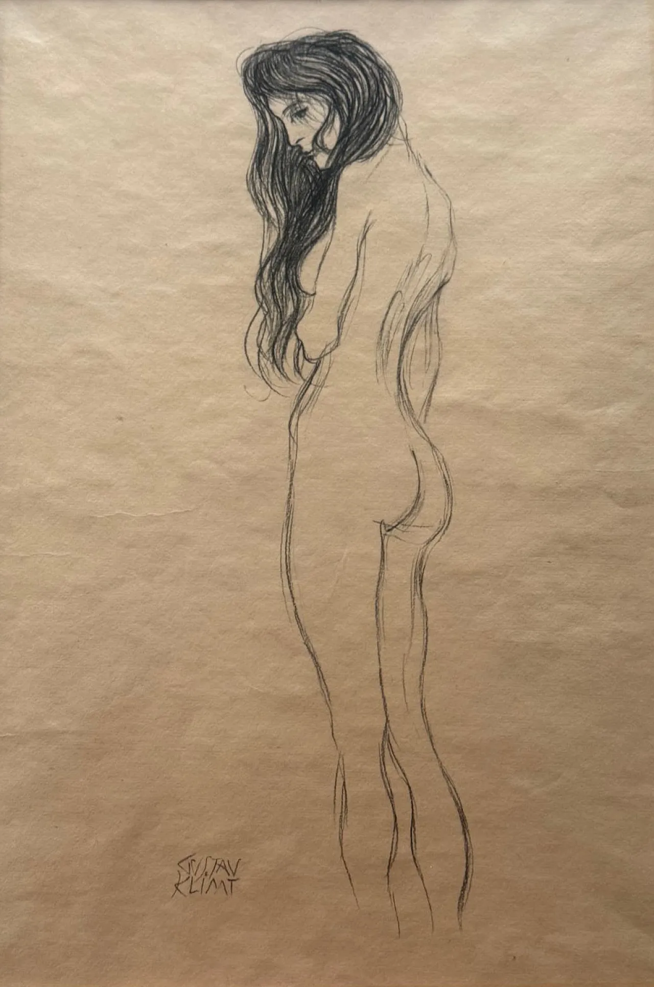Nudo femminile in piedi, matita, firmato – Gustav Klimt 10
