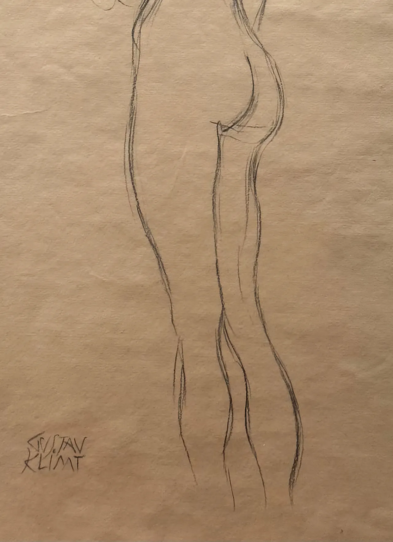 Nudo femminile in piedi, matita, firmato – Gustav Klimt 11
