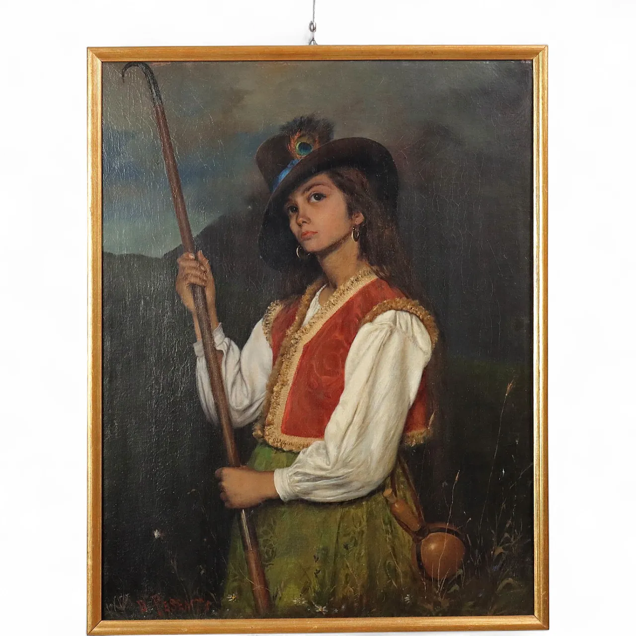 Dipinto di Domenico Pesenti, olio su tela, '800 11