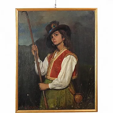 Dipinto di Domenico Pesenti, olio su tela, '800