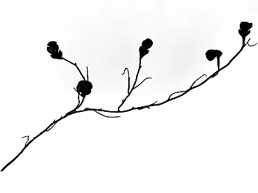 Appendiabito scultura in ferro, anni '70