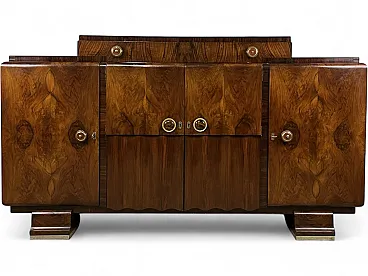 Credenza in legno di radice razionalista, anni '40