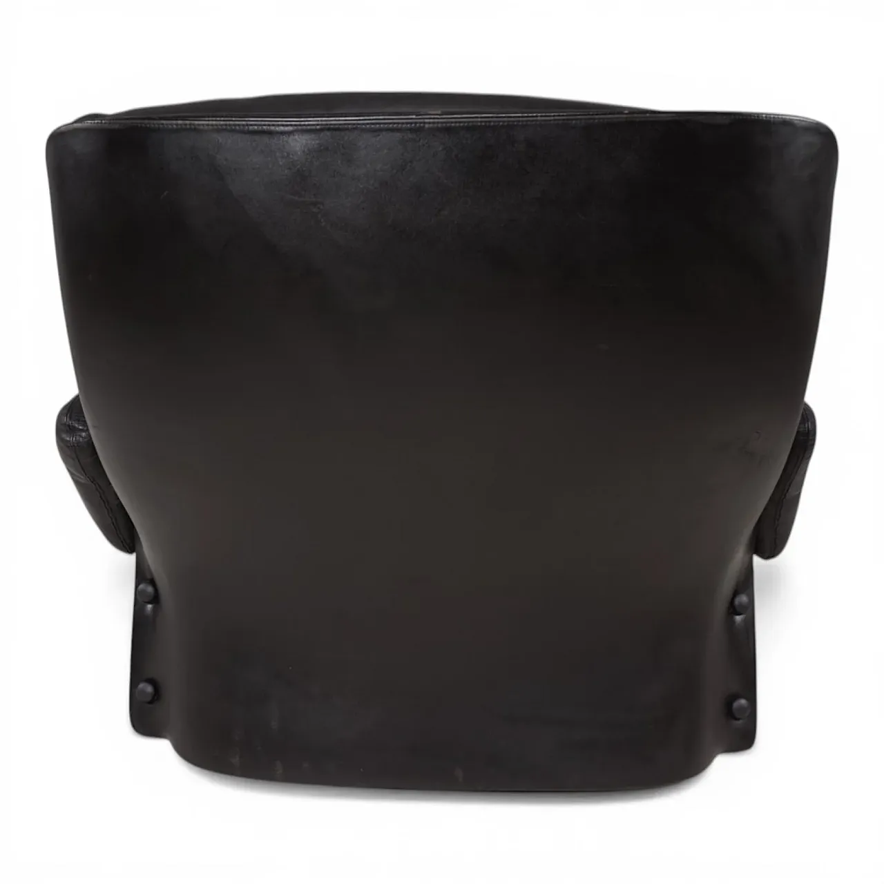 Poltrona da salotto in pelle di Carl Straub, anni '70 4