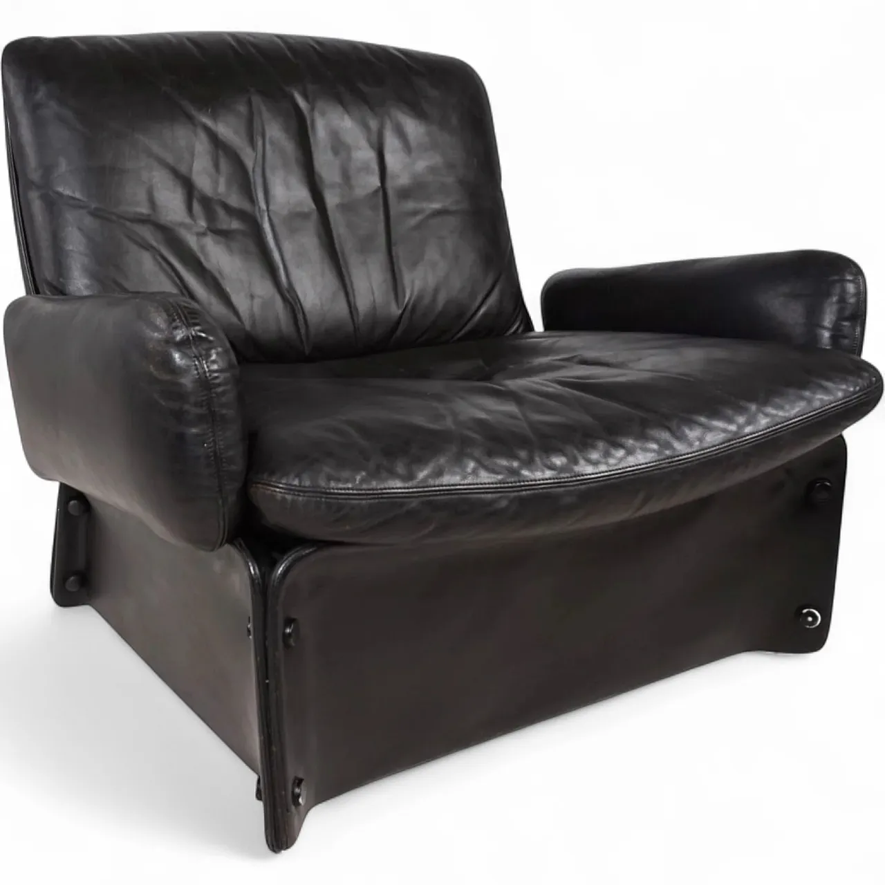 Poltrona da salotto in pelle di Carl Straub, anni '70 14