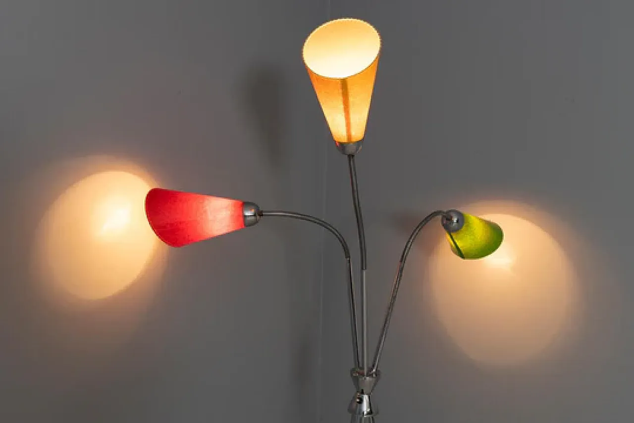 Lampada da terra a 3 bracci di Lidokov, metà '900 4
