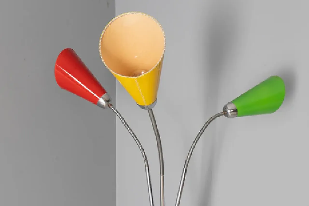 Lampada da terra a 3 bracci di Lidokov, metà '900 10