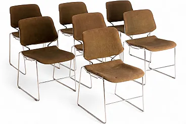 7 Sedie impilabili Matrix di Thomas Tolleson, anni '70