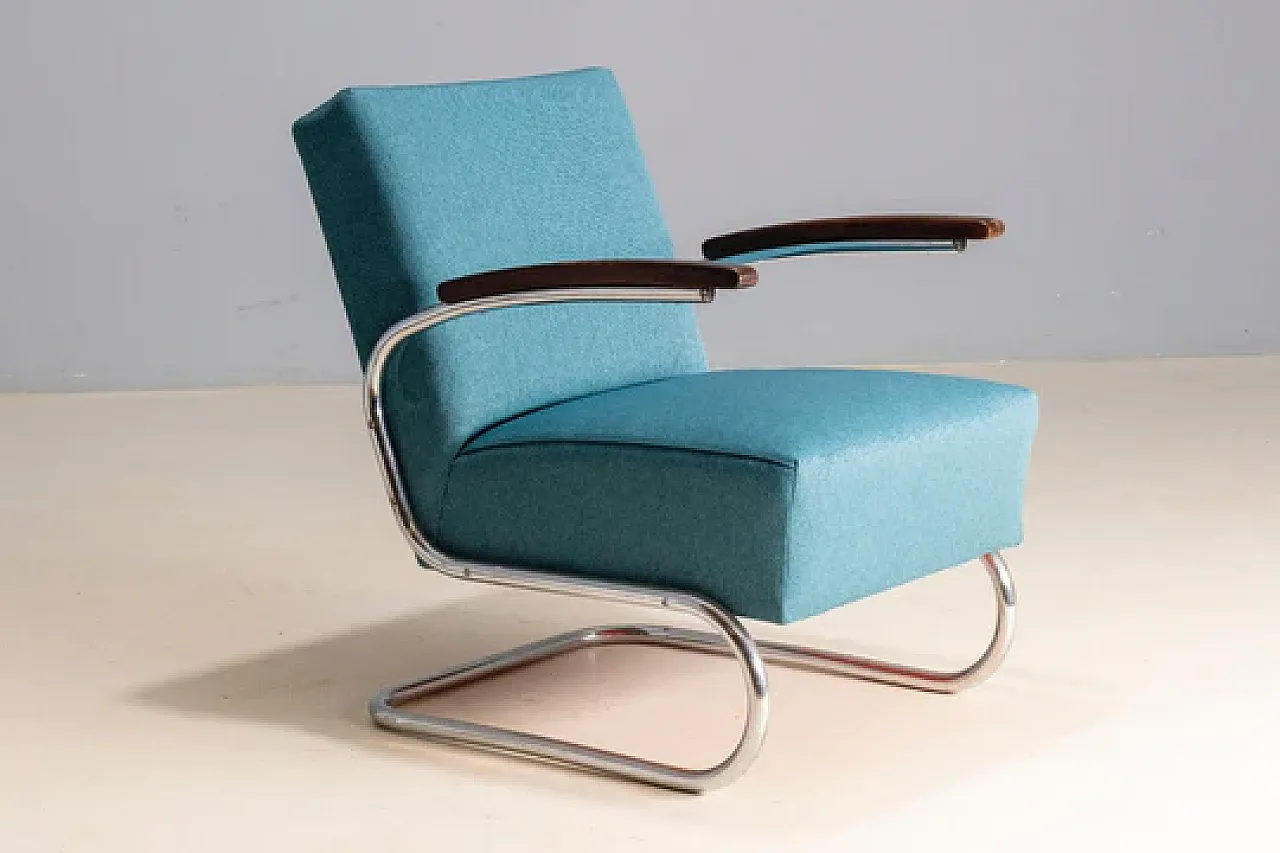 Coppia di poltrone tubolari modello S 411, metà '900 2