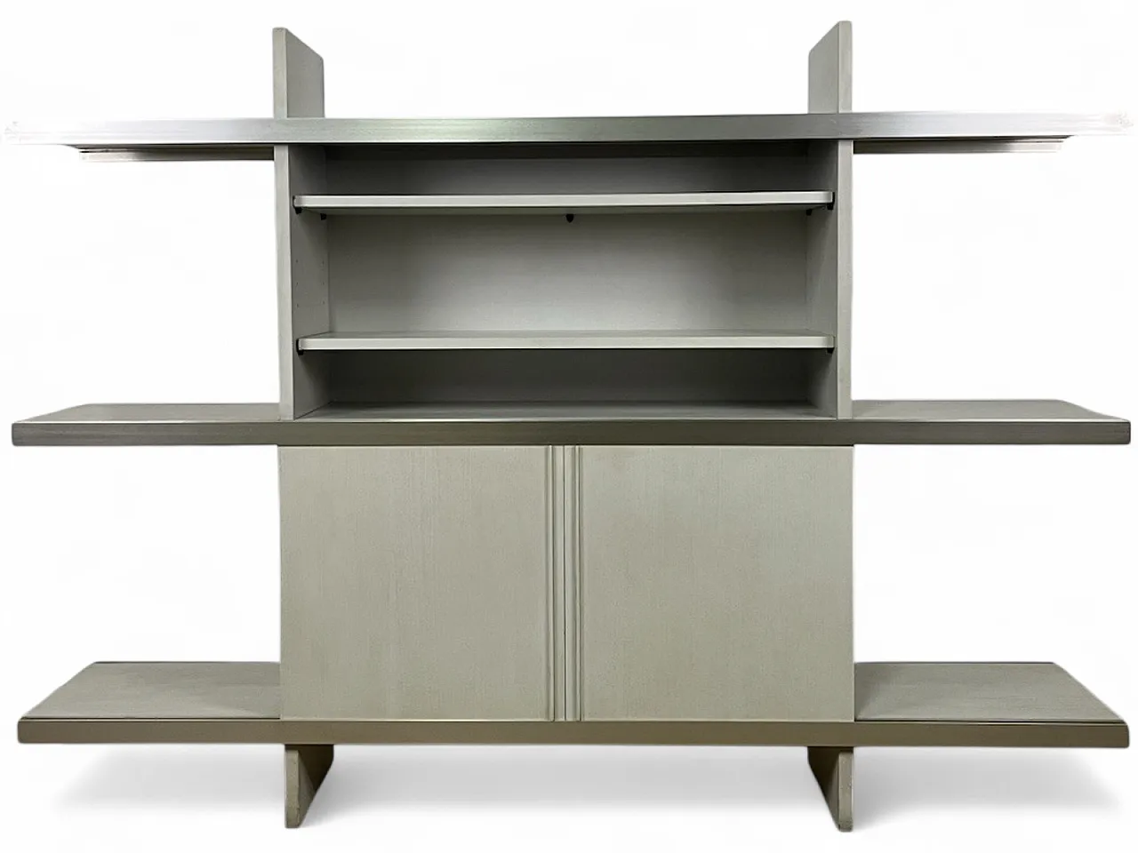 Steel and wood bookcase by Angelo Mangiarotti for Poltronova, 1960s 21