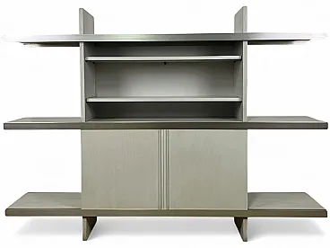 Steel and wood bookcase by Angelo Mangiarotti for Poltronova, 1960s