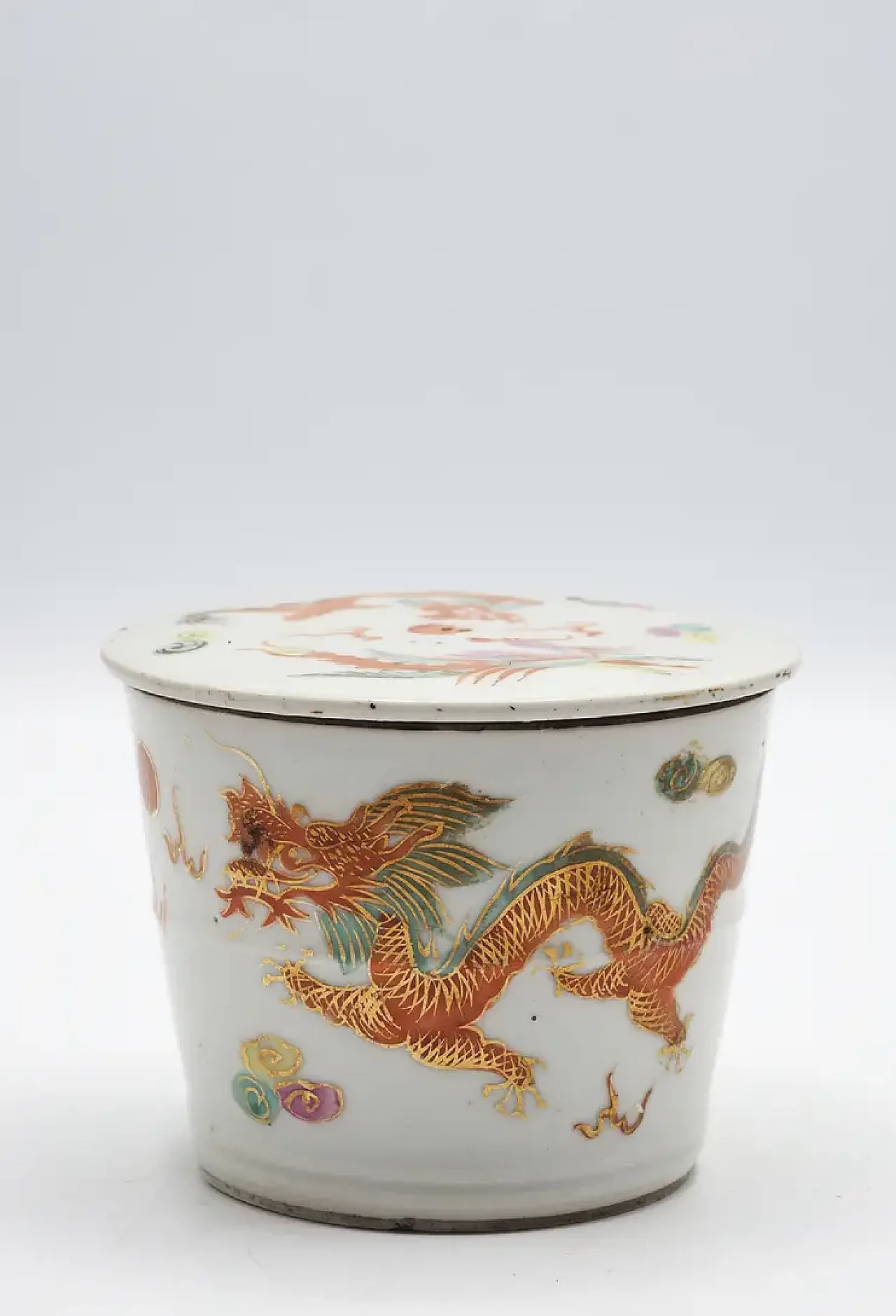 Tazza con coperchio in porcellana, primo '900 1