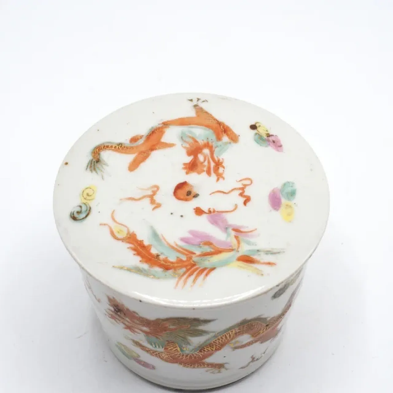 Tazza con coperchio in porcellana, primo '900 3